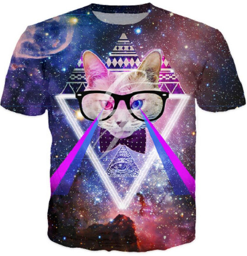 3D Allover Graphic Print Cat Tshirts - TshirtNow.net - 10