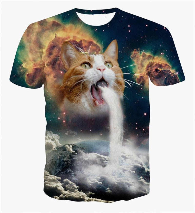 3D Allover Graphic Print Cat Tshirts - TshirtNow.net - 8