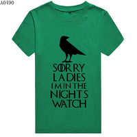 Thumbnail for Game Of Thrones Sorry Ladies I'm In The Night's Watch Tshirt - TshirtNow.net - 11