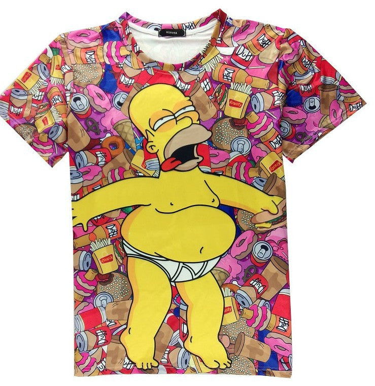 The Simpsons Homer Simpson Allover Print Donut Stupor Tshirt - TshirtNow.net - 4