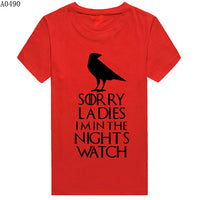 Thumbnail for Game Of Thrones Sorry Ladies I'm In The Night's Watch Tshirt - TshirtNow.net - 9