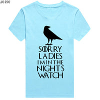 Thumbnail for Game Of Thrones Sorry Ladies I'm In The Night's Watch Tshirt - TshirtNow.net - 14