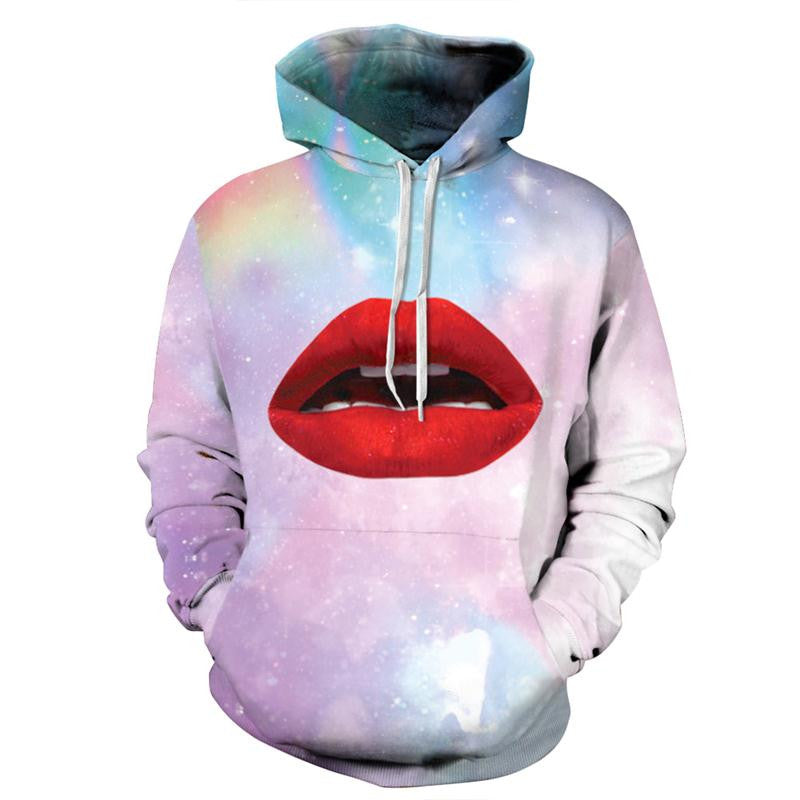 Hot Lips Allover 3D Print Hoodie