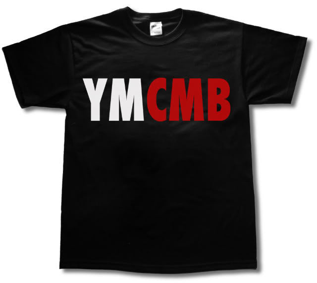 Ymcmb Tshirt: Black With Red & White Print - TshirtNow.net - 1