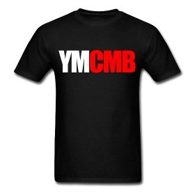 Ymcmb Tshirt: Black With Red & White Print - TshirtNow.net - 2